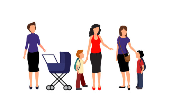 Family Mom Kids Illustration Graphics and Brand Review