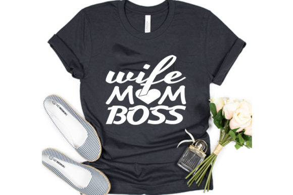 Keychain Svg Design, Wife Mom Boss Graphics and T-Shirt Designs