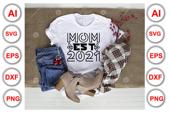 Pregnancy Bundle Svg Design, Mom Est 202 Graphics and T-Shirt Designs